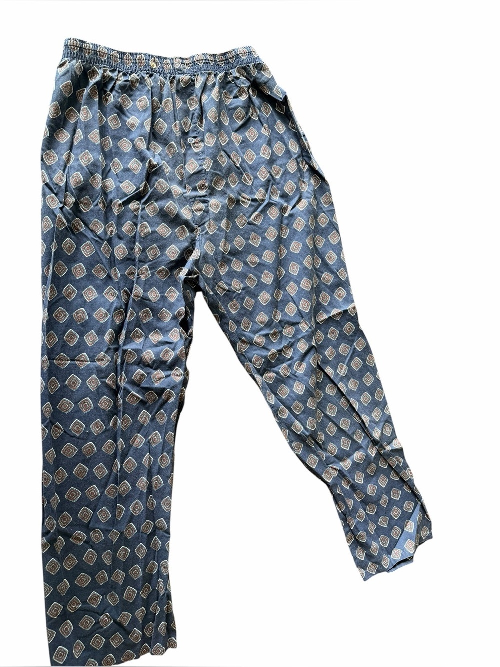 Vintage Knightsbridge Blue Patterned Pajama Set - Picture 4 of 9